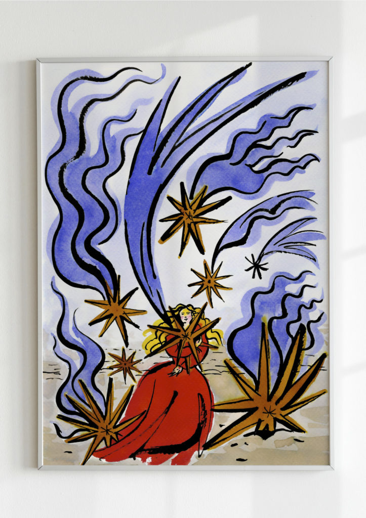 By artist Claire Michel under her brand OURKA.